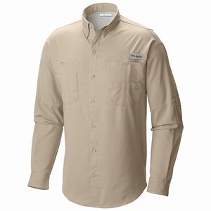 Columbia PFG Tamiami™ II Långärmad Tröja Herr Khaki (CSLQH7681)